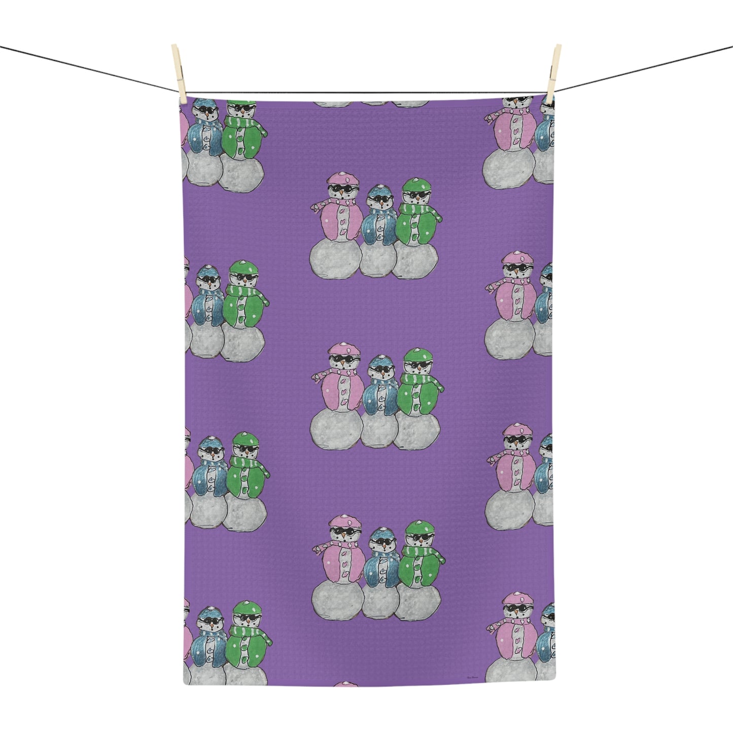 Fun Snowman Microfiber Tea Towel, Holiday Kitchen Decor, Gift for Hostess, Festive Home Accessory, Winter Holiday Decoration