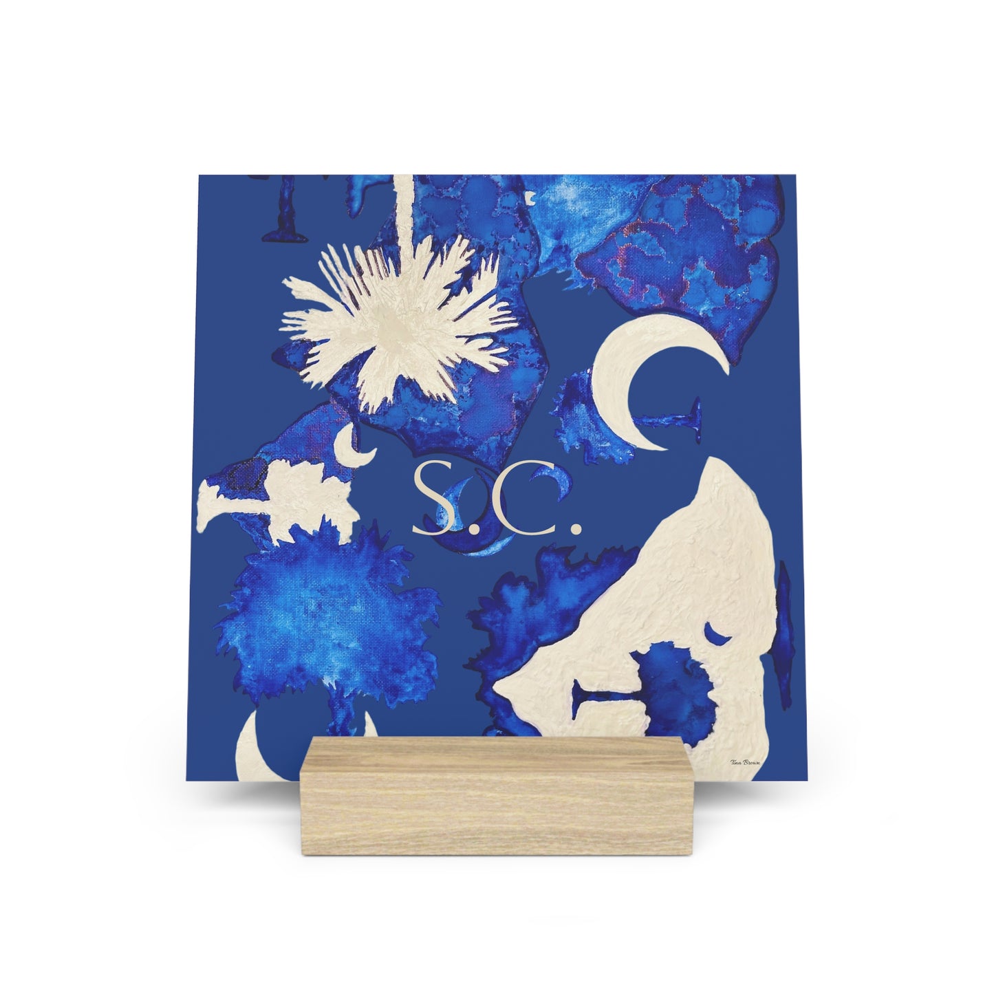 Elegant South Carolina Gallery Board with Stand for Home Decor