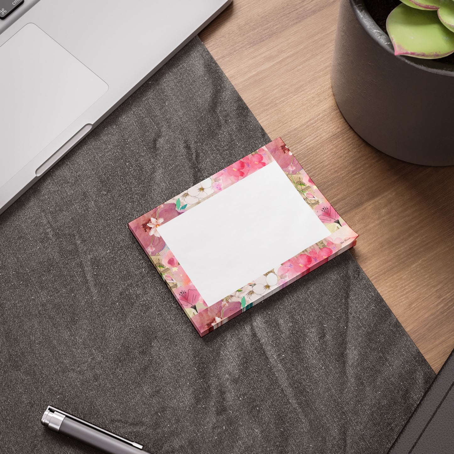 Pink Floral Post-it® Note Pads - Colorful Sticky Notepads for Home & Office