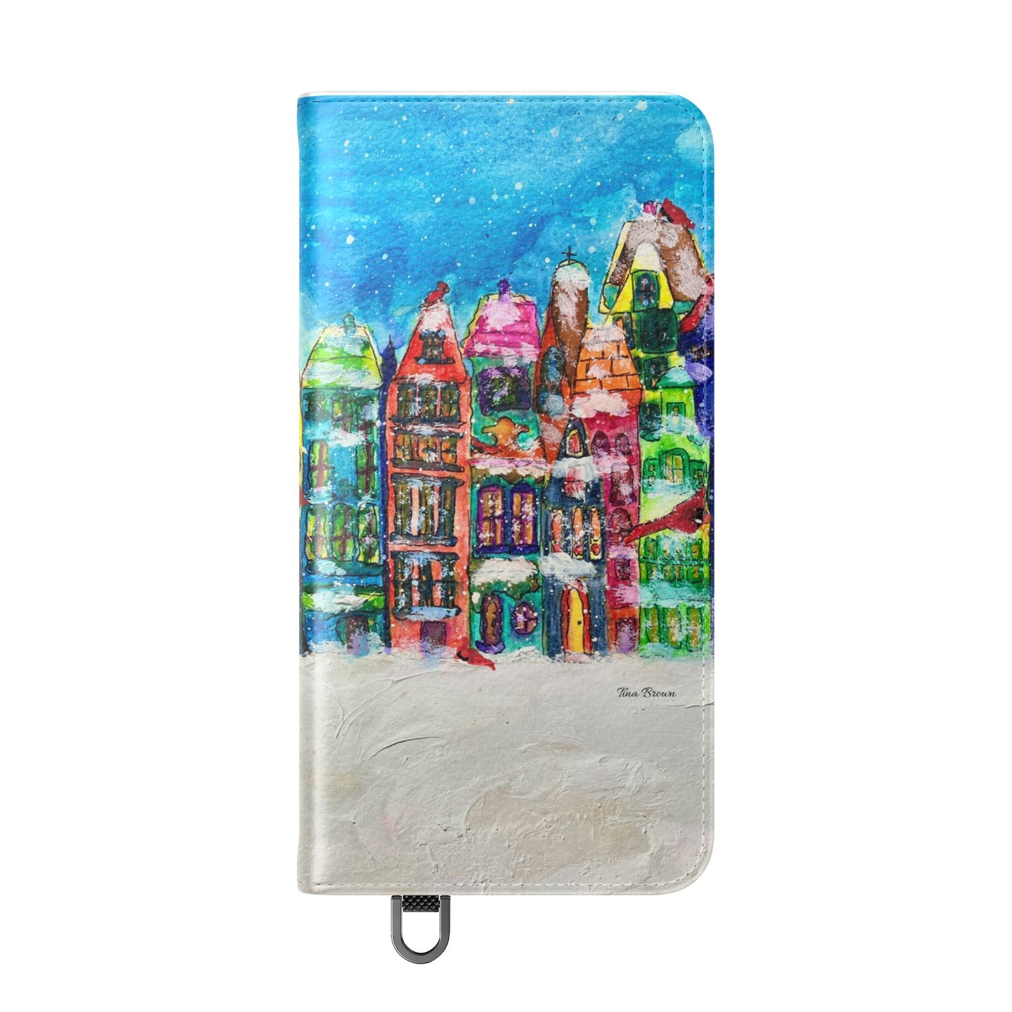 Colorful Winter Flip Cases for Phones, Holiday Gift, Slim Wallet Case, Personalized Phone Cover, Cute Art Cases