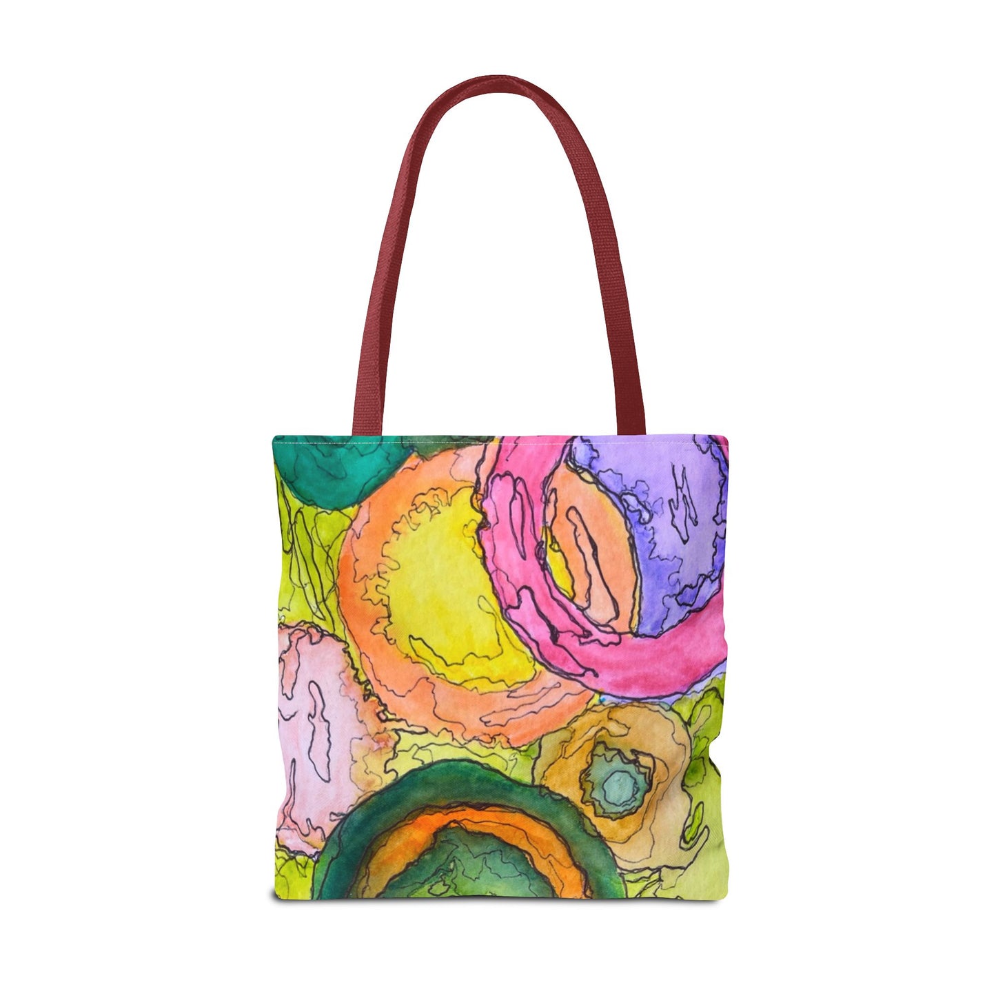 Vibrant Art Tote Bag - Colorful Messenger Bag, Eco-Friendly Shopping Bag,