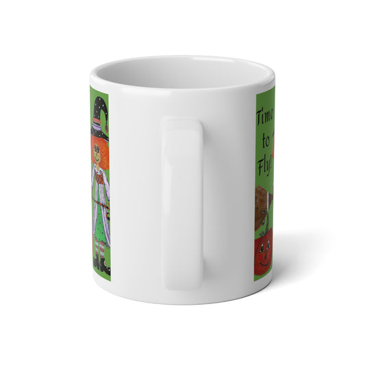 Whimsical Witch Jumbo Mug - Time to Fly! | Fun Coffee Cup, Witch Themed