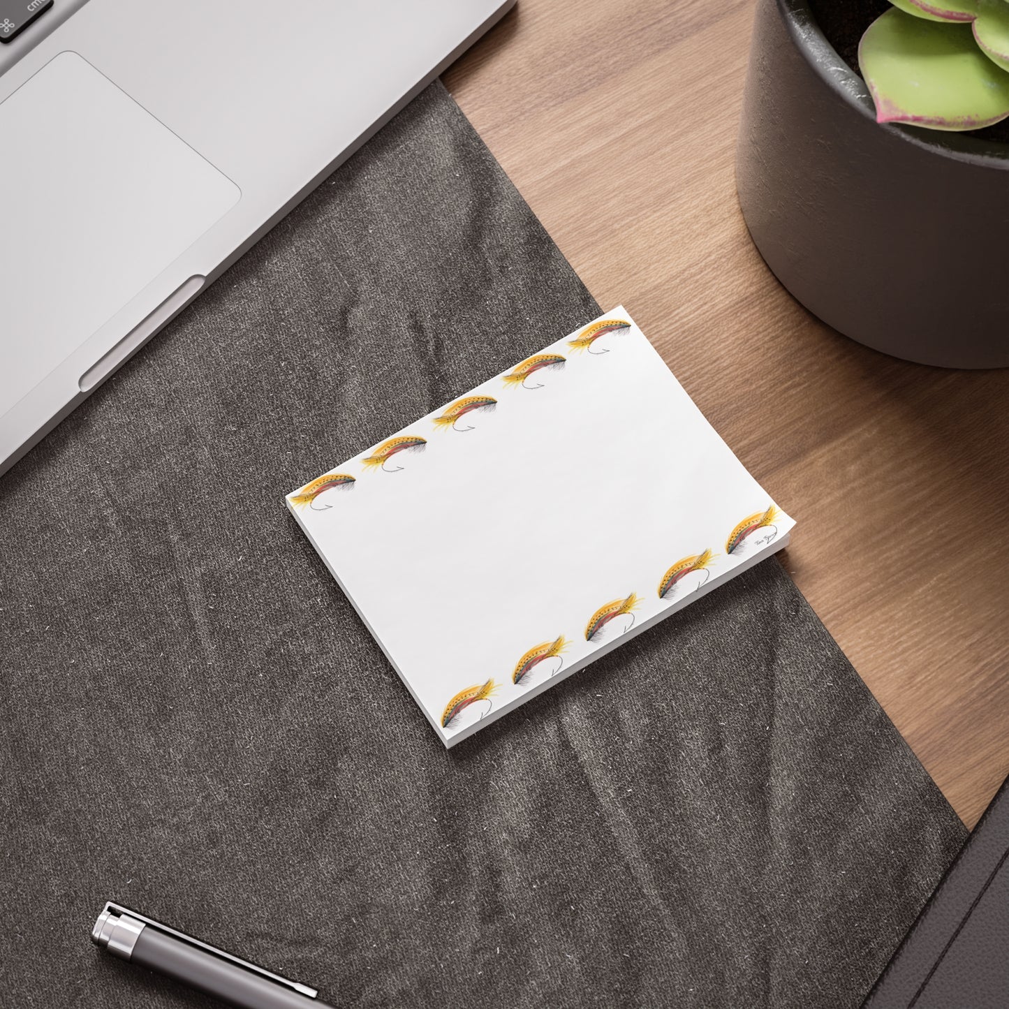 Fly Fishing-Themed Post-it® Note Pads - Perfect for Anglers and Outdoor Lovers