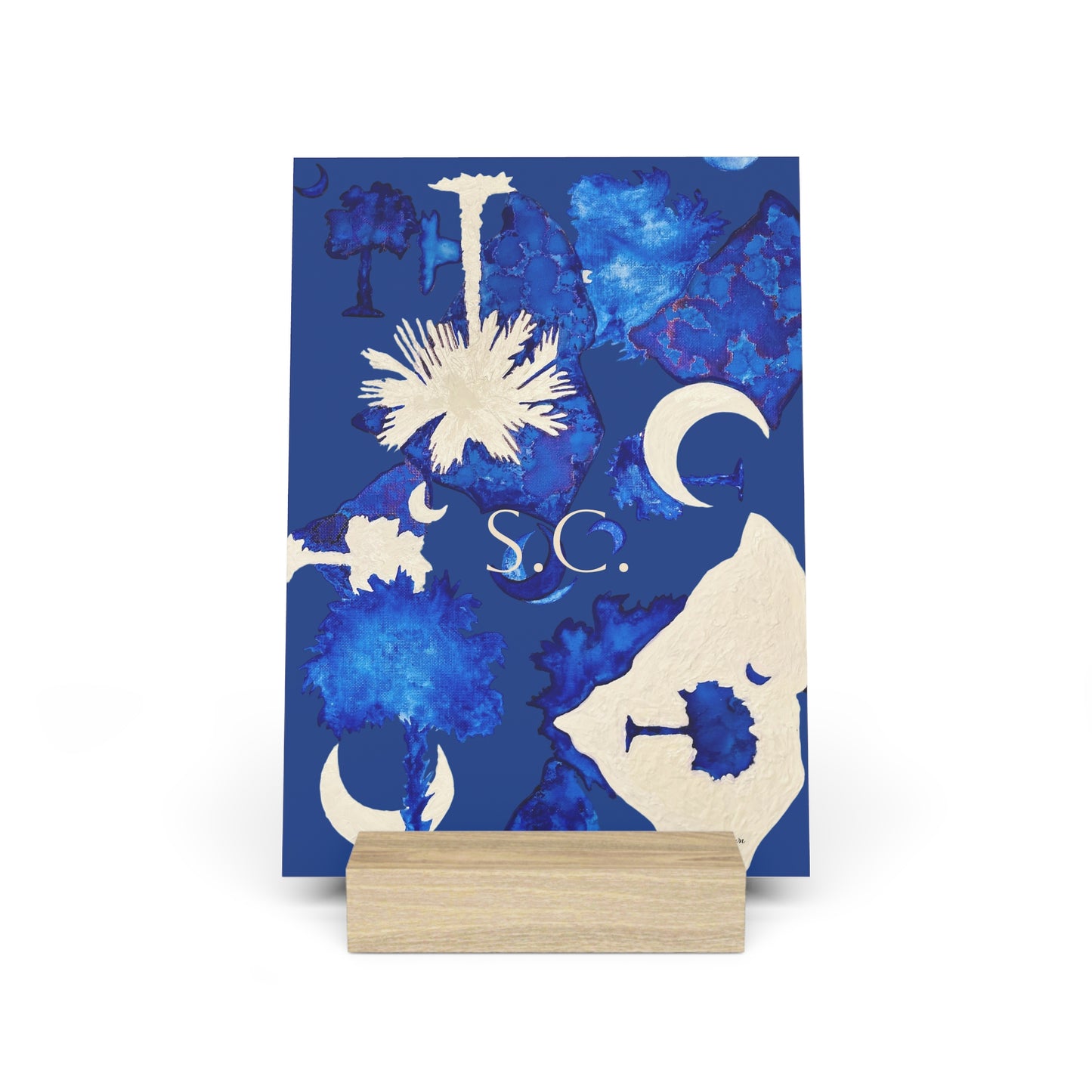 Elegant South Carolina Gallery Board with Stand for Home Decor