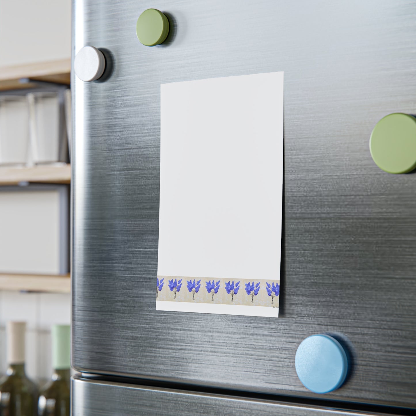 Floral Lilac Sticky Note Pads - Elegant Blue Flower Design for Home & Office