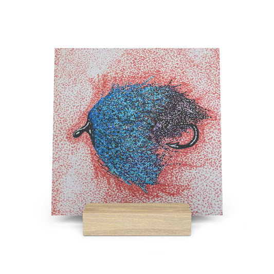 Wet Fly Art Print Gallery Board with Stand for Home Decor