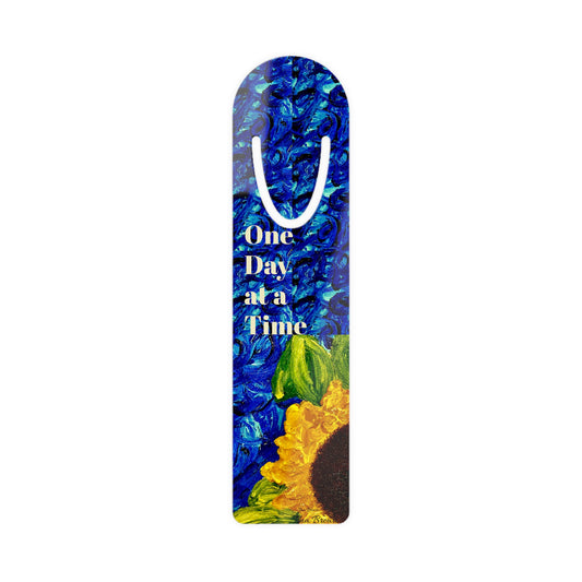 Vibrant Floral Bookmark - A Design For Living, Unique Gift for Readers, Sunflower Decor,
