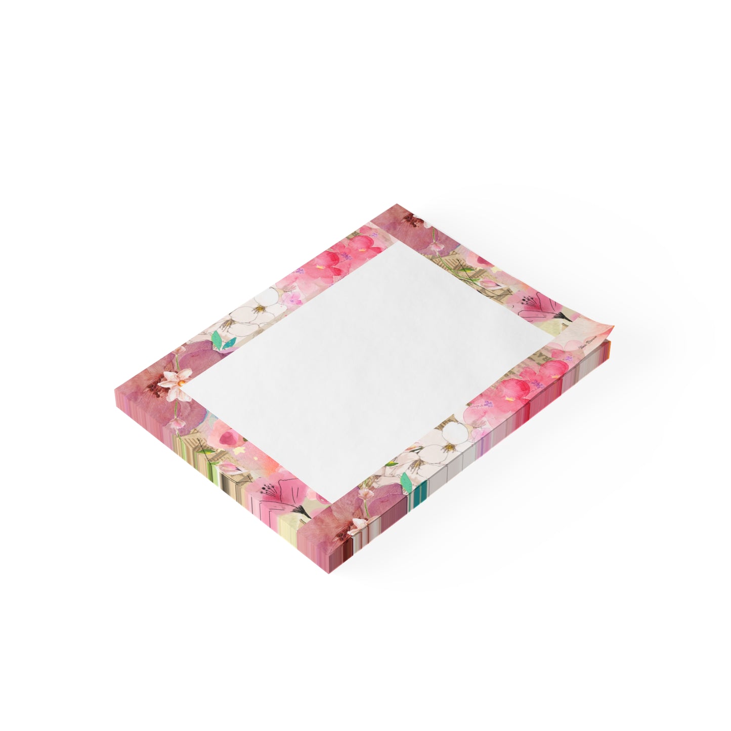 Pink Floral Post-it® Note Pads - Colorful Sticky Notepads for Home & Office