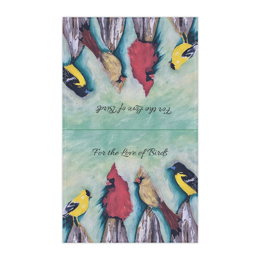Birds on the Fence Tea Towel