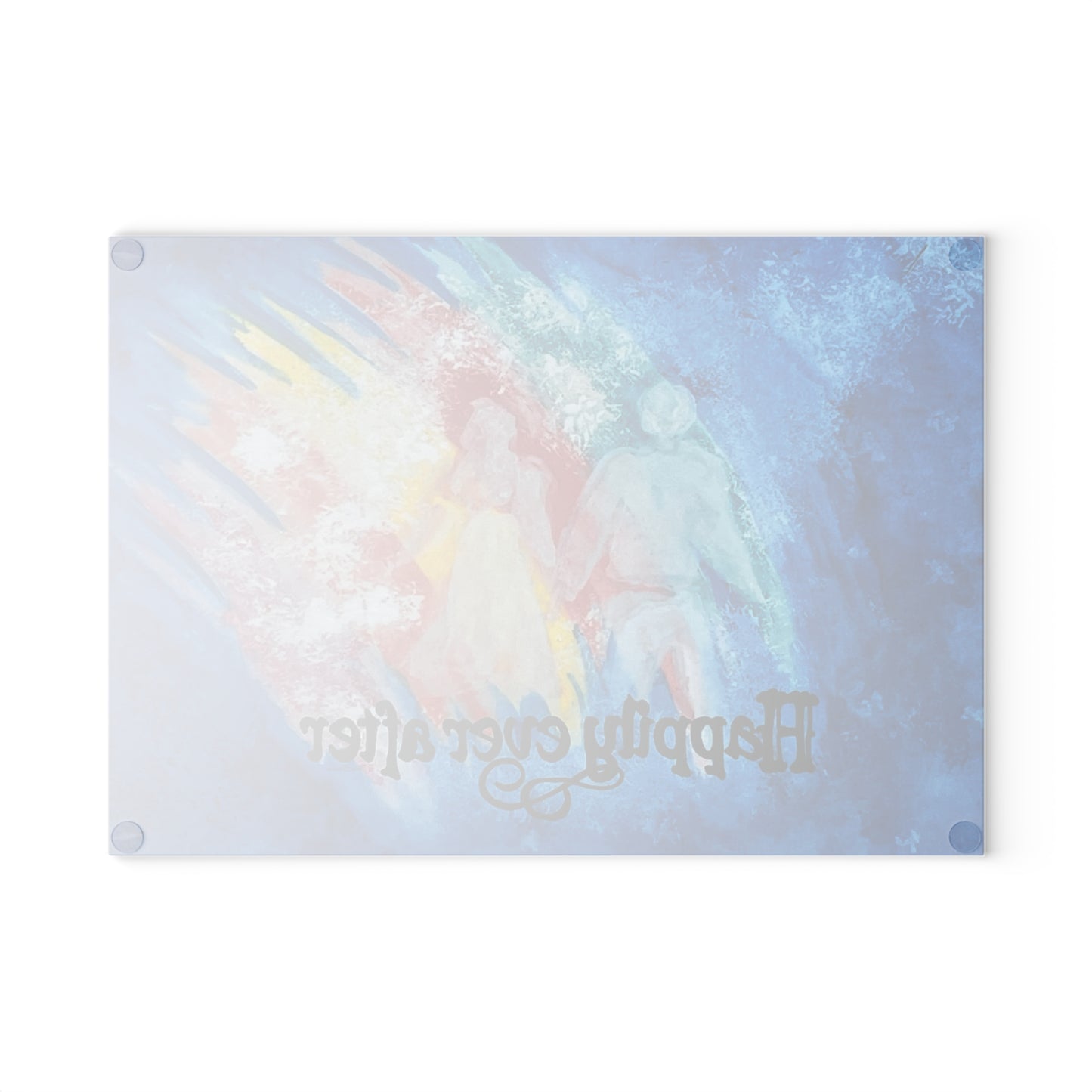 Romantic Glass Cutting Board | Happily Ever After Kitchen Decor, Wedding Gift, Engagement Present, Home Cooking Essentials, [...]