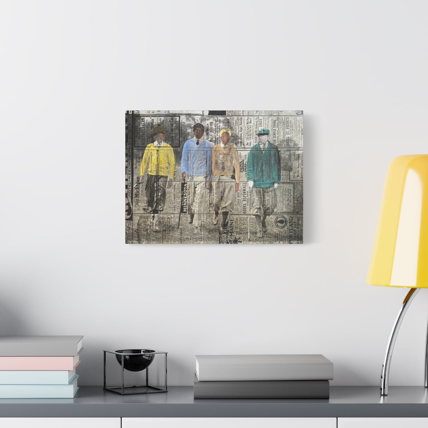 Golf Boys Art Print Matte Canvas, Stretched, 1.25"