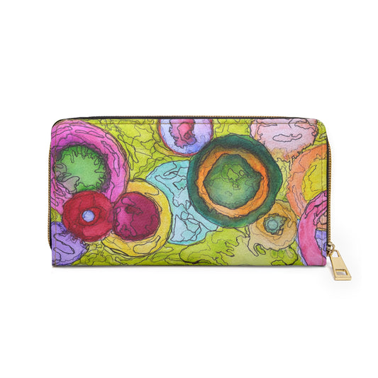 Vibrant Zipper Wallet - Colorful Design for Everyday Use, Gifts, Festivals, Travel, Fashion Statement