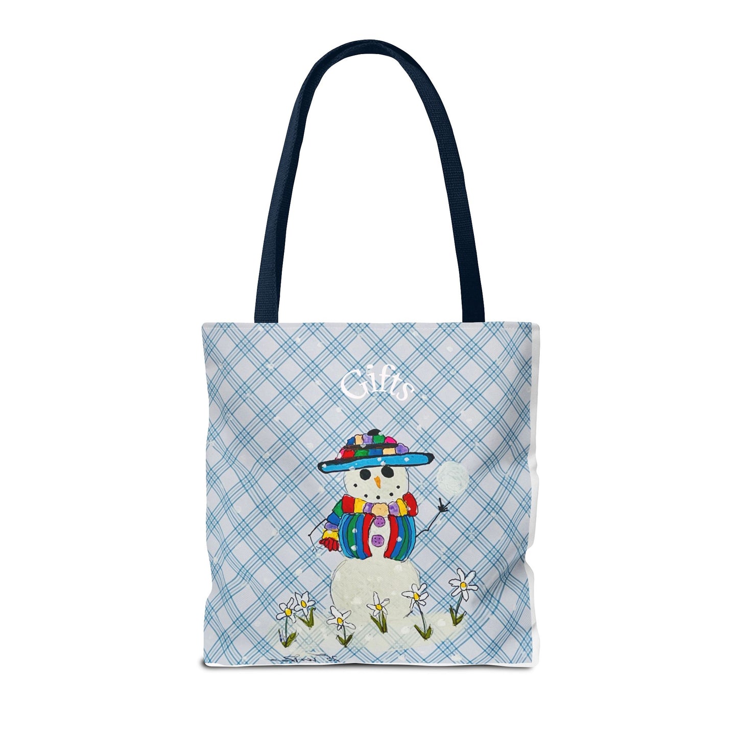 Winter Wonderland Tote Bag, Snowman Gift Bag, Seasonal Shopping Bag, Cute Holiday Carryall, Festive Beach Bag