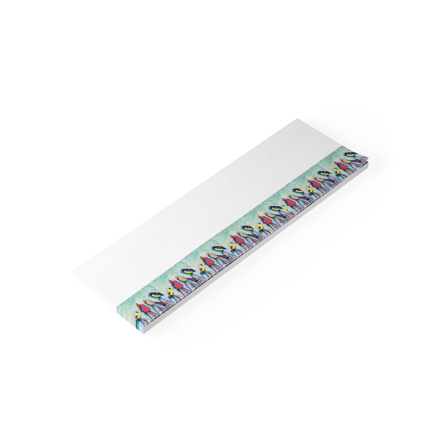 Colorful art Birds on a Fence -Themed Post-it® Note Pads