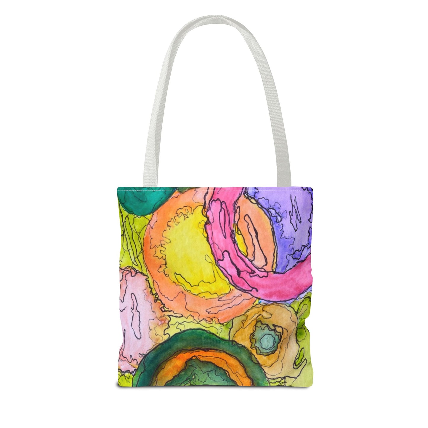 Vibrant Art Tote Bag - Colorful Messenger Bag, Eco-Friendly Shopping Bag,