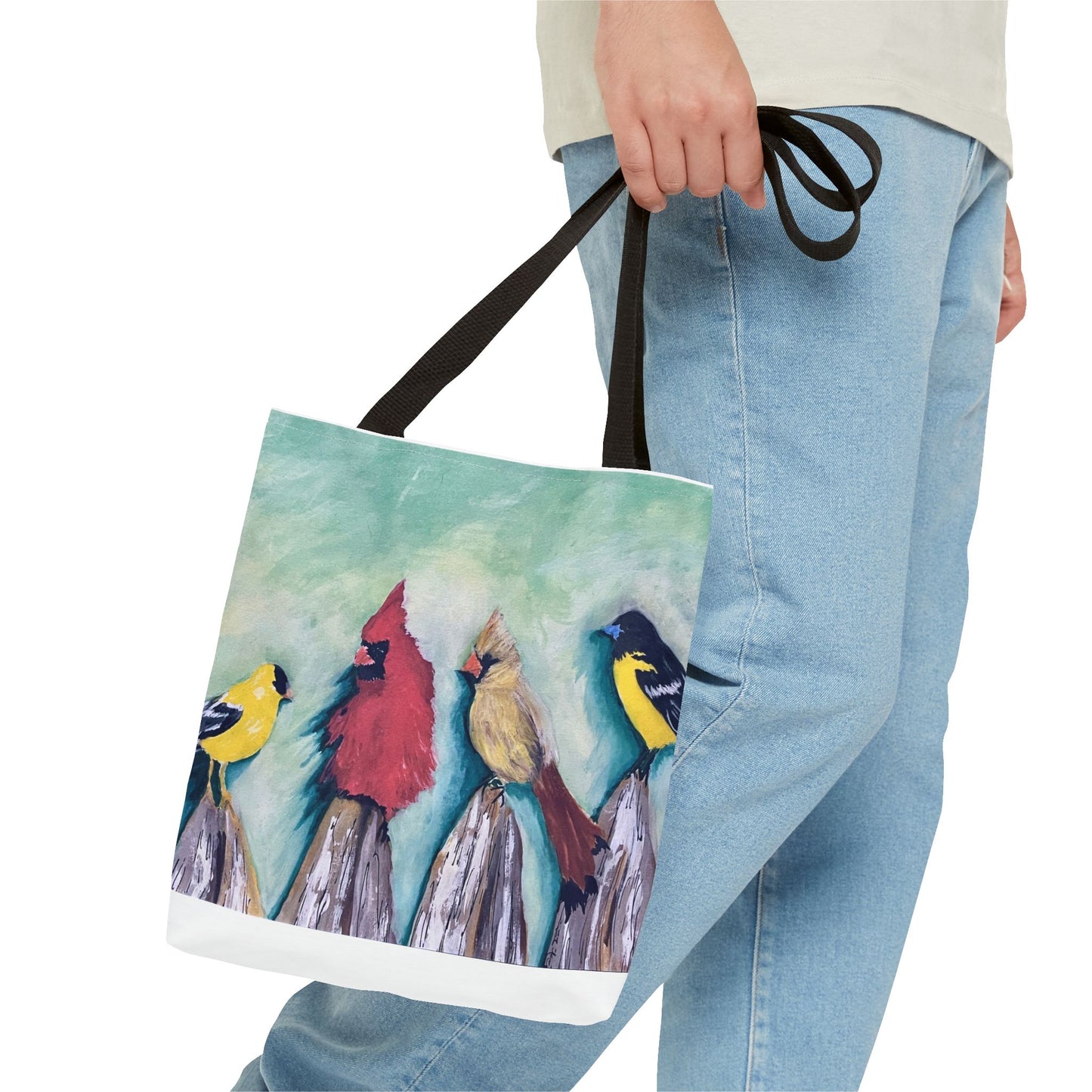 Copy of Birds on the Fence Artsy Tote Bag