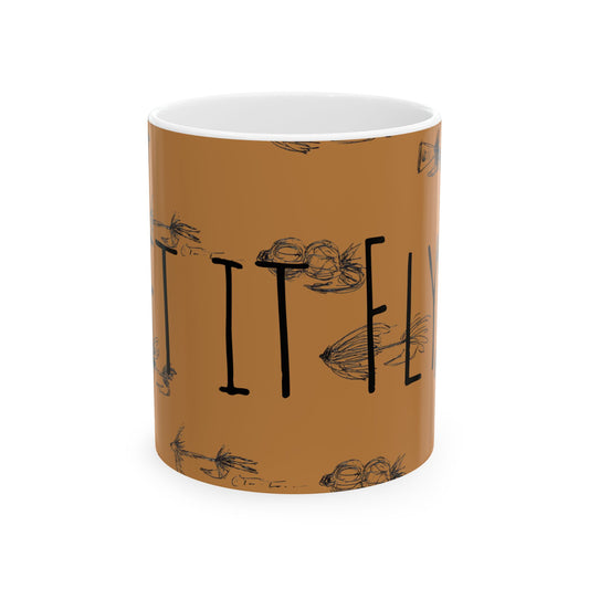 Let It Fly Ceramic Coffee Mug - Perfect for Fly Fishing Enthusiasts
