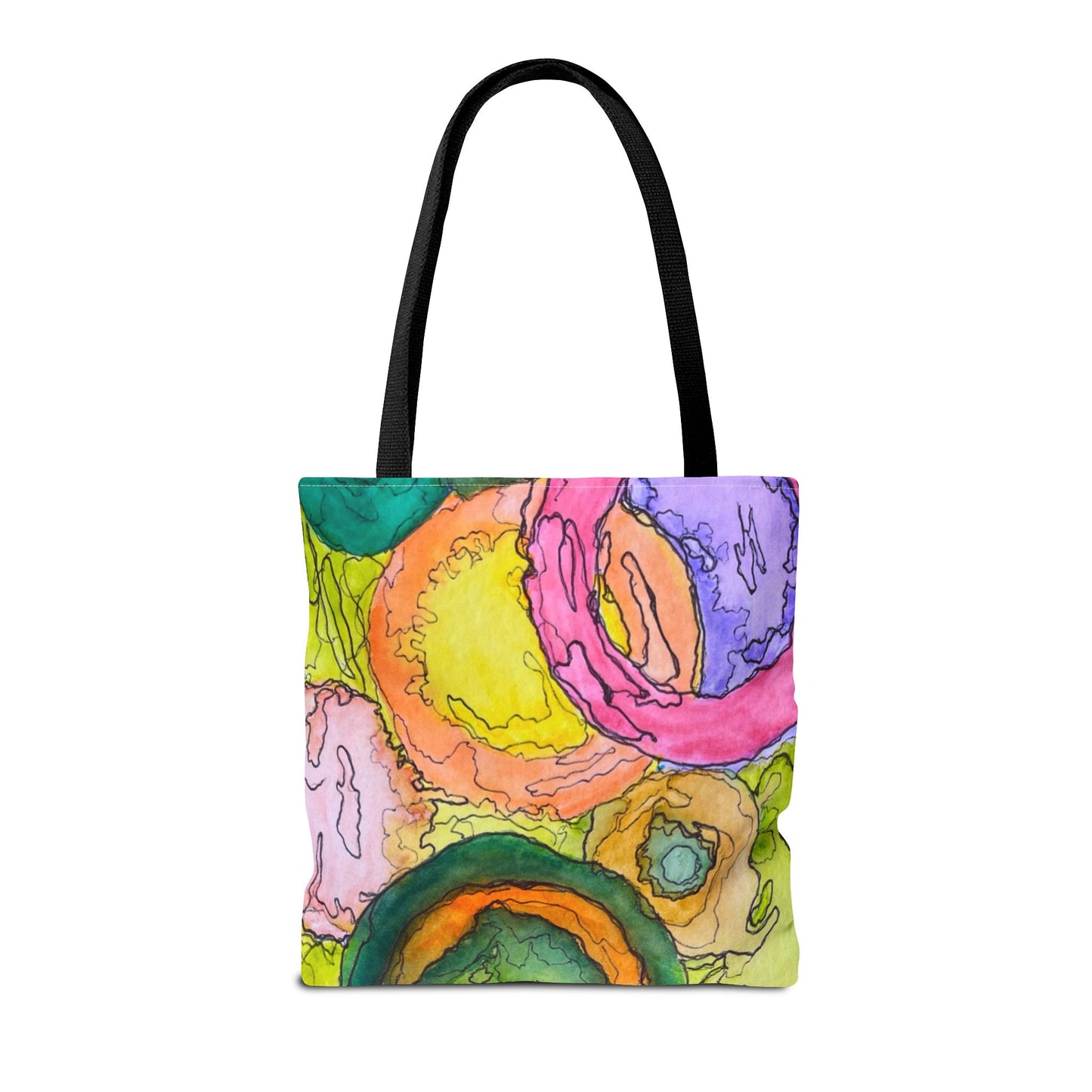 Vibrant Art Tote Bag - Colorful Messenger Bag, Eco-Friendly Shopping Bag,