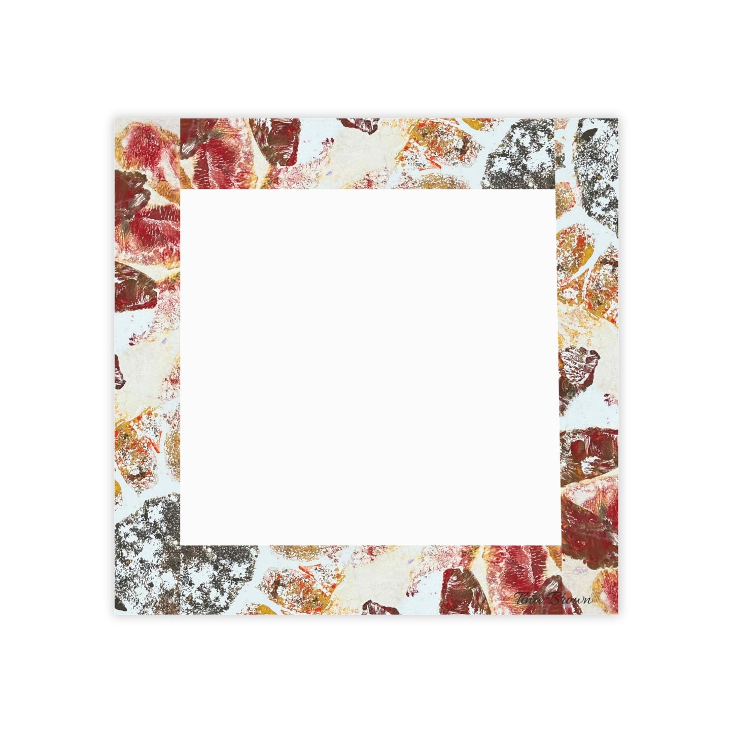 Red and Cream Floral Sticky Notes