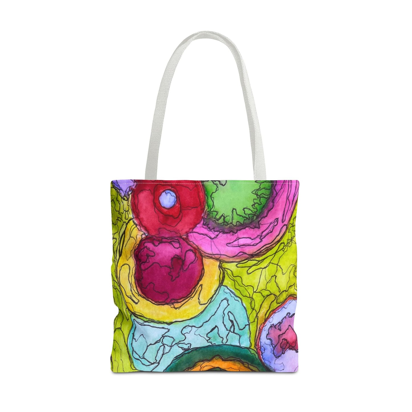 Vibrant Art Tote Bag - Colorful Messenger Bag, Eco-Friendly Shopping Bag,