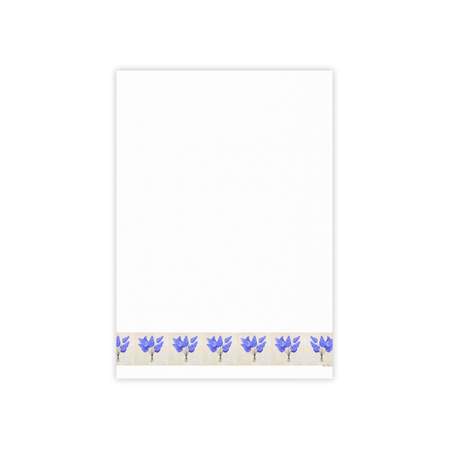Floral Lilac Sticky Note Pads - Elegant Blue Flower Design for Home & Office