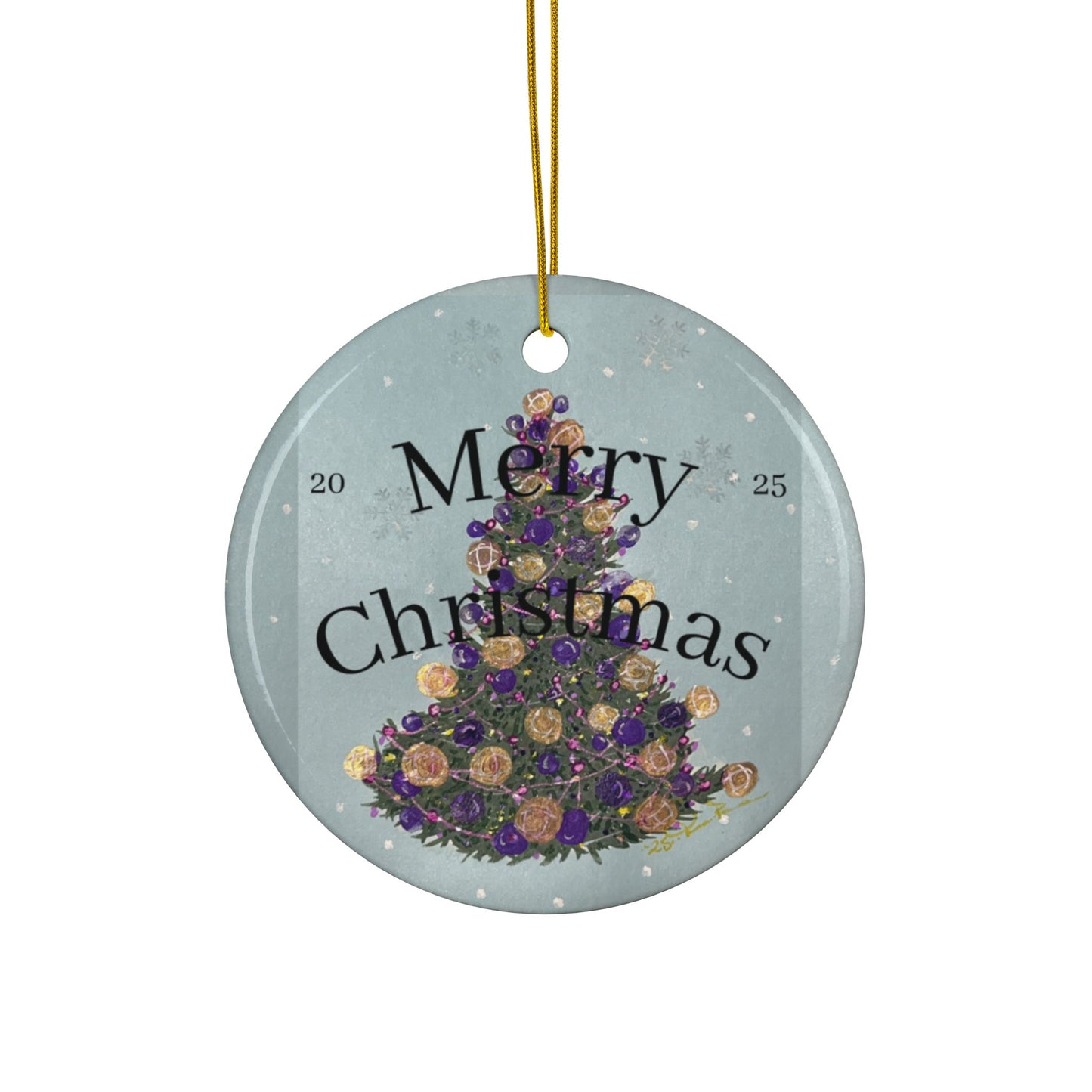 Decorative Ceramic Christmas Ornaments, Festive artistic ornaments