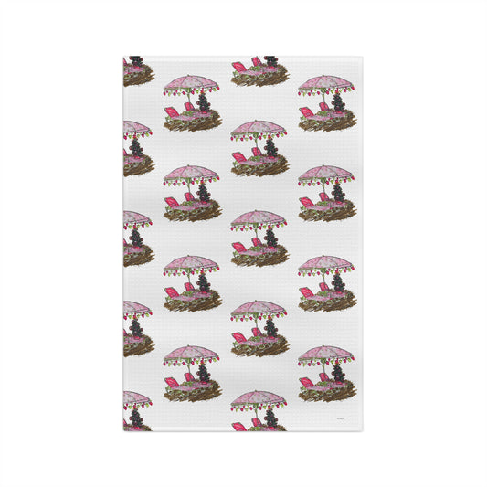 Beach Holiday Tea Towel