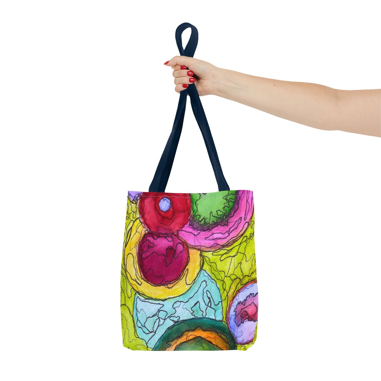 Vibrant Art Tote Bag - Colorful Messenger Bag, Eco-Friendly Shopping Bag,