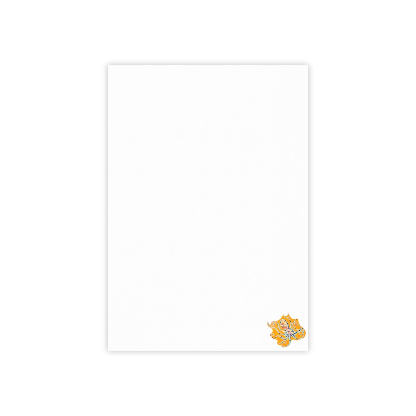 Orange Octopus Sticky Note Pads with Design -