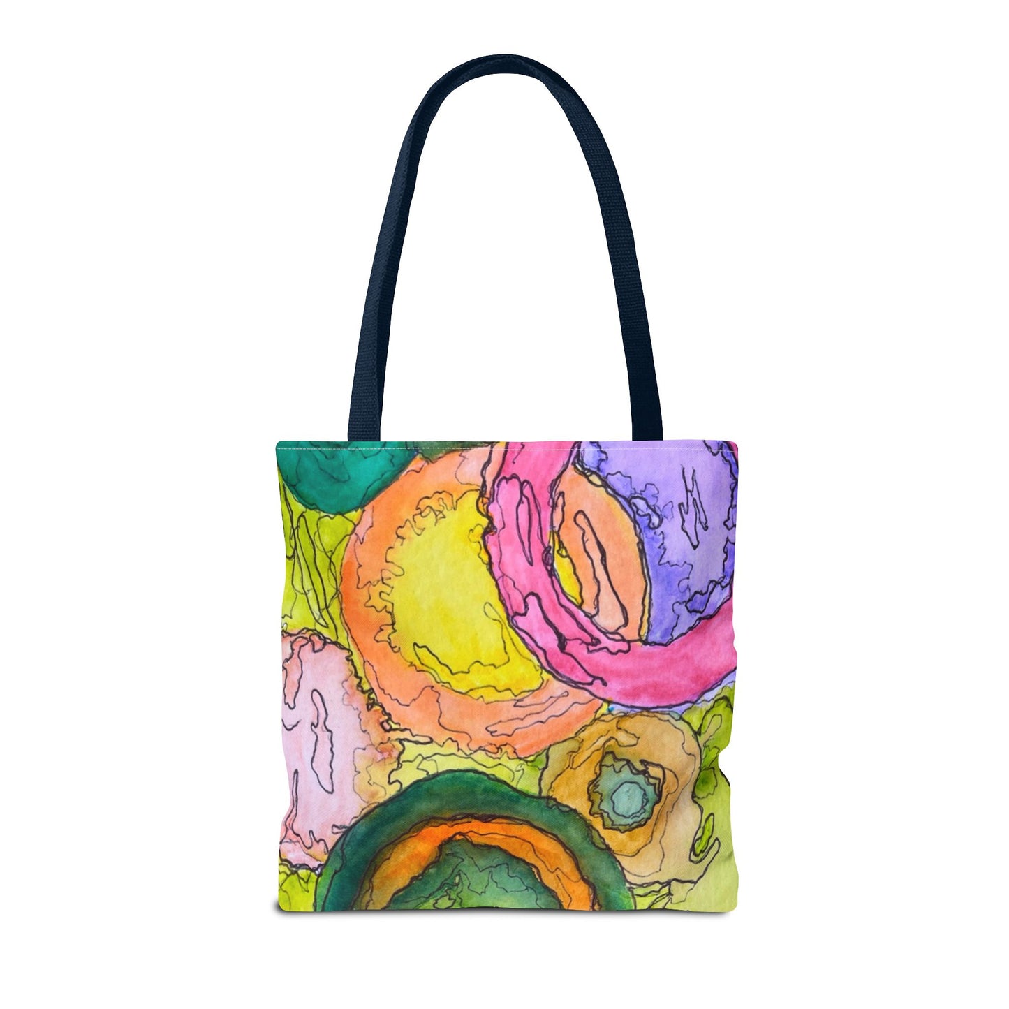 Vibrant Art Tote Bag - Colorful Messenger Bag, Eco-Friendly Shopping Bag,