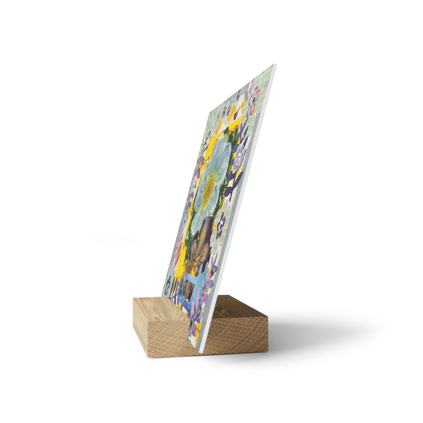 Sitting on the Bench Art Print Gallery Board with Stand