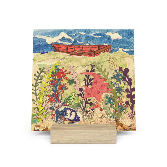 Under the Sea Art Print on a Gallery Board with Stand - Coastal