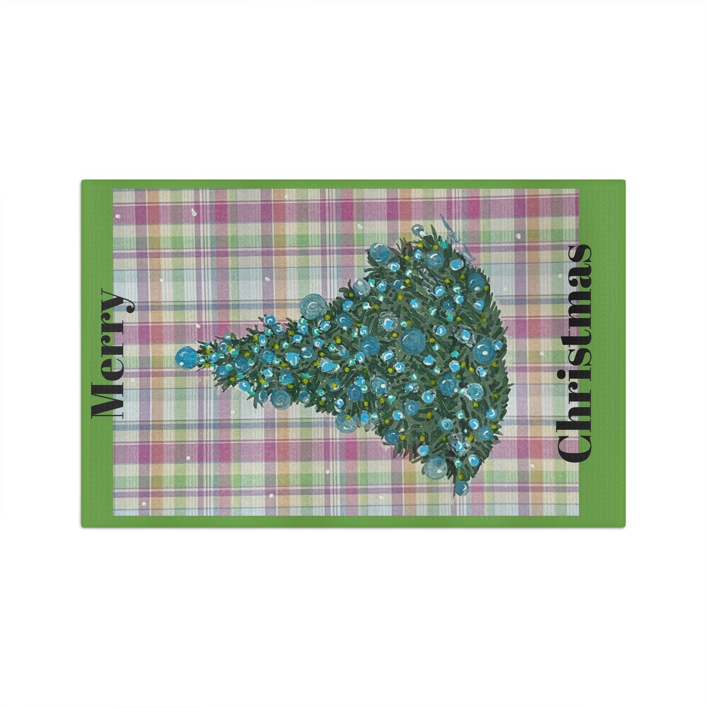 Merry Christmas Microfiber Tea Towel, Christmas Kitchen Decor, Holiday Gift, Festive Home Accessory, Seasonal Tea Towel, Eco-Friendly Towel