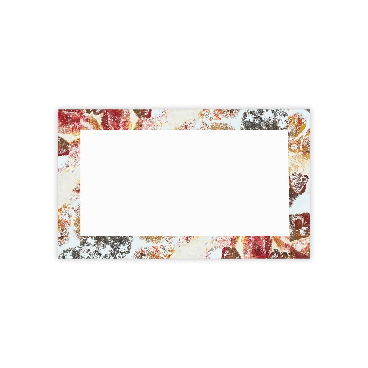 Red and Cream Floral Sticky Notes