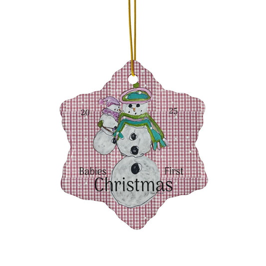 Ornaments, First Christmas Keepsake, Perfect Gift for New Parents, Snowman