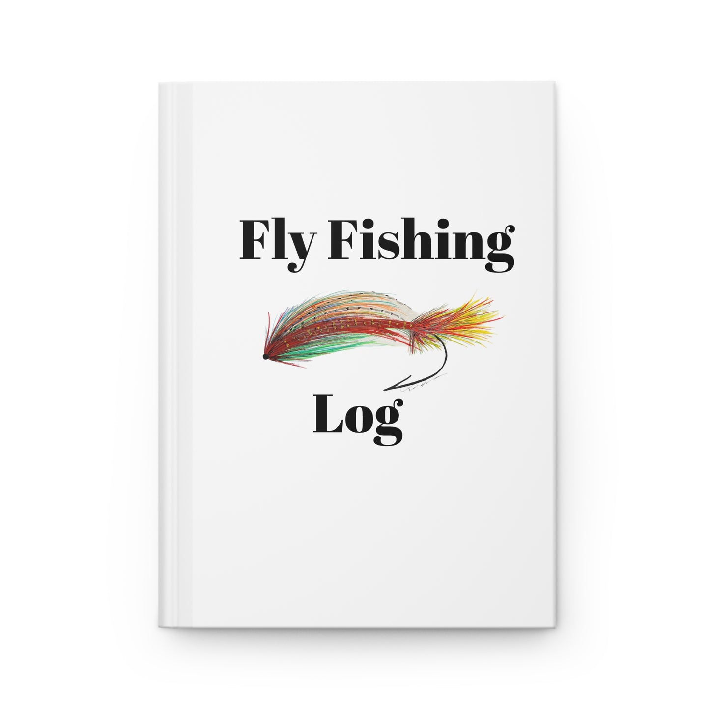 Red Fly Fishing Lure Fly & Fishing Lure Hardcover Journal