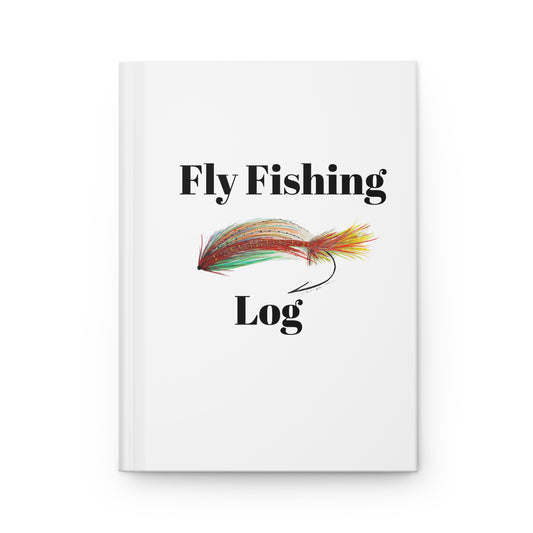 Red Fly Fishing Lure Fly & Fishing Lure Hardcover Journal