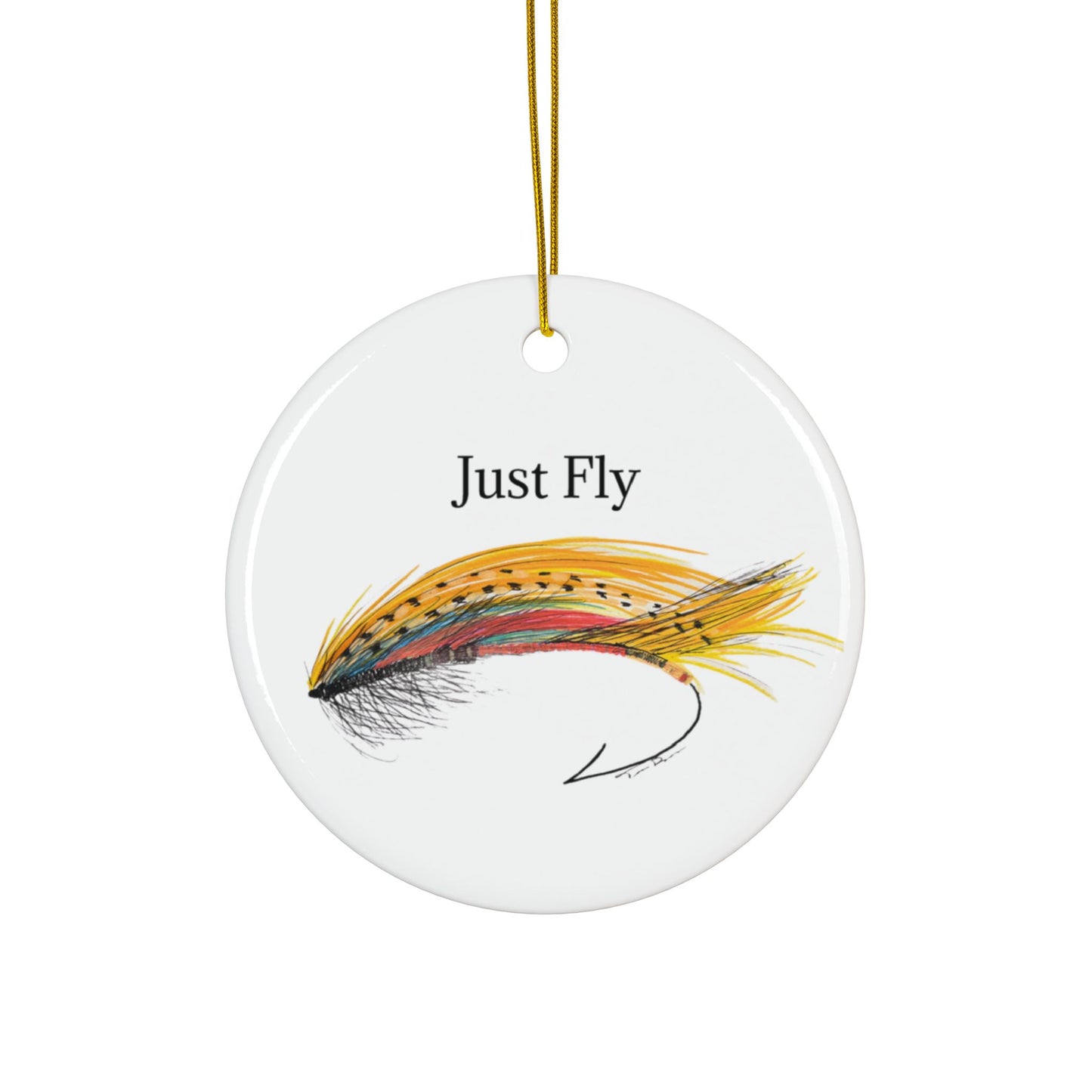 Fly Fishing Ceramic Car Ornaments - Set of 1, 3, 5, or 10