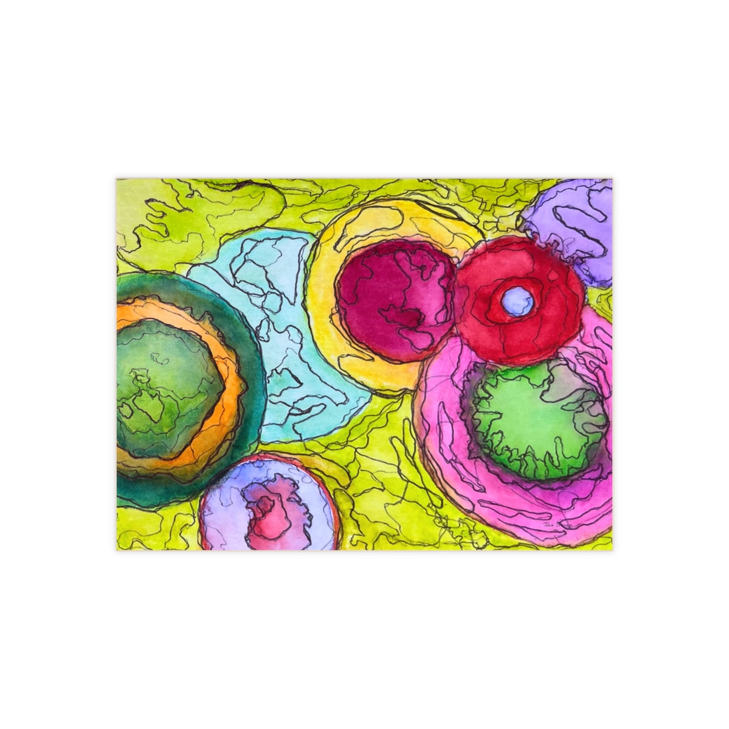 Vibrant Ceramic Art Print Tile