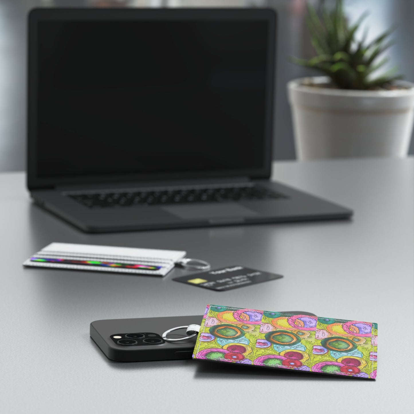 Colorful Abstract Card Holder