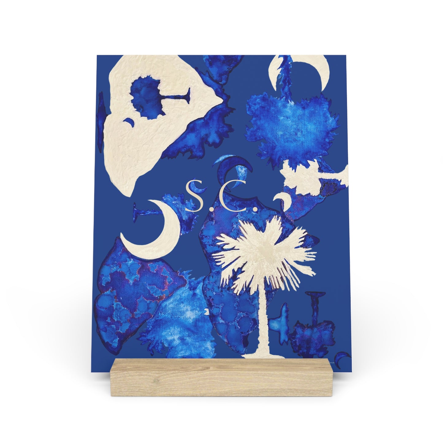 Elegant South Carolina Gallery Board with Stand for Home Decor