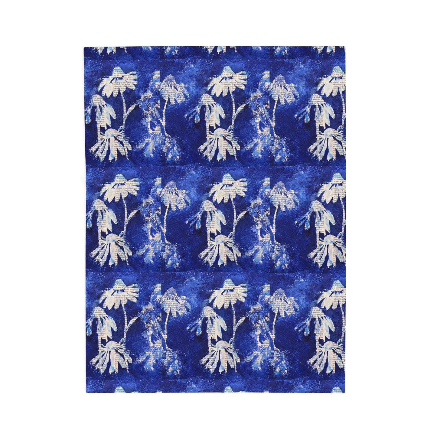 Blue Daisy Throw Blanket