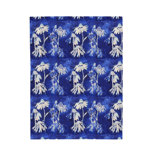 Blue Daisy Throw Blanket