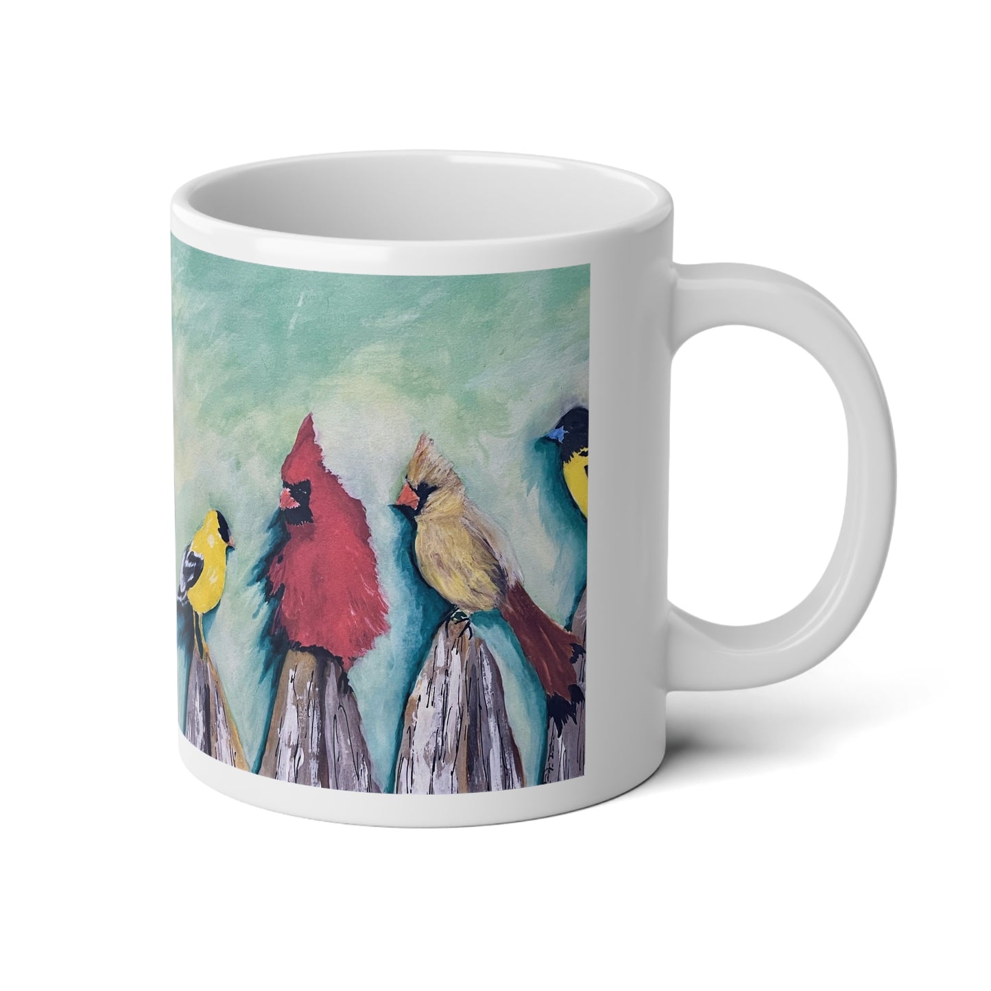 Birds on the Fence Mug 20oz
