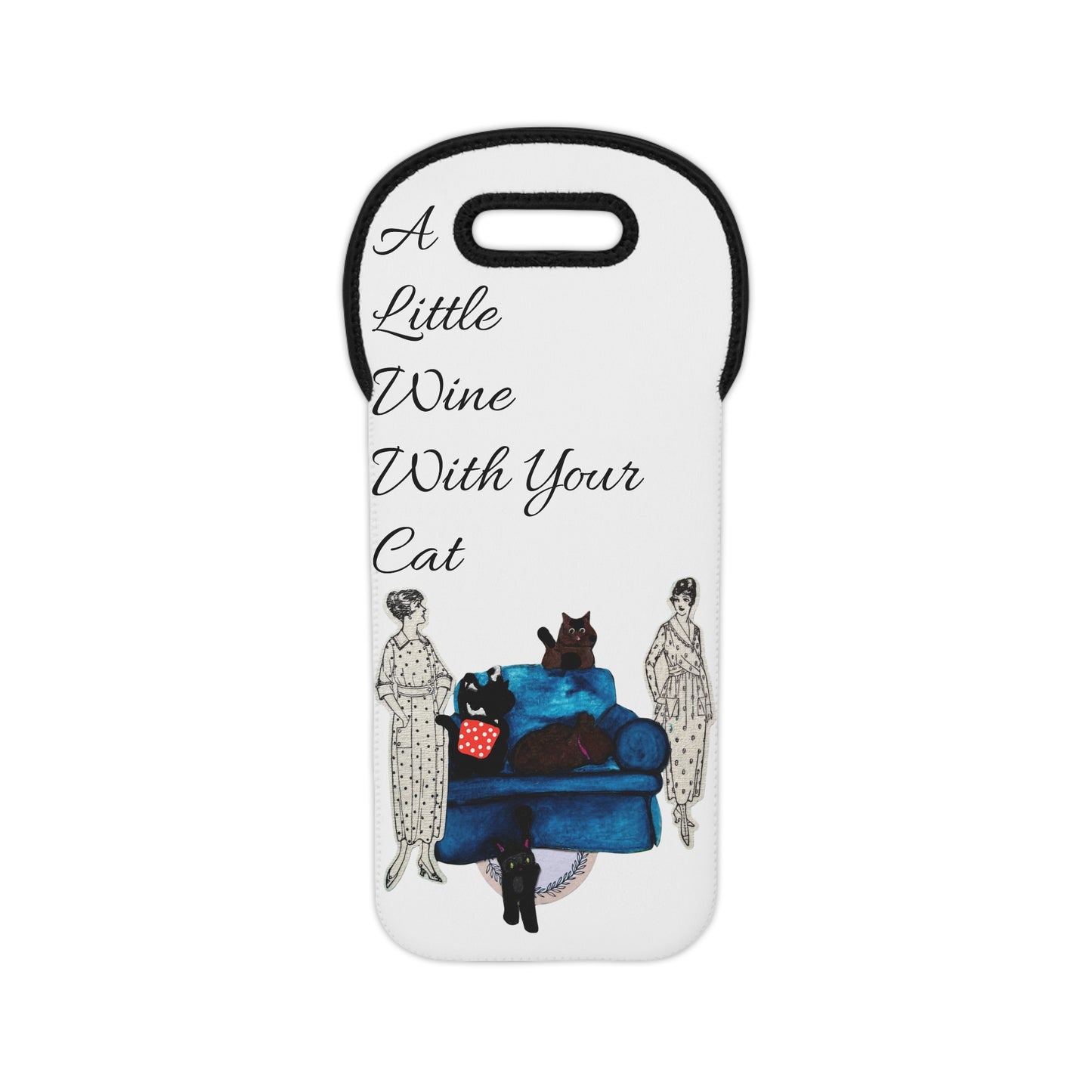Crazy Cat Lady Artsy Wine Tote Bag