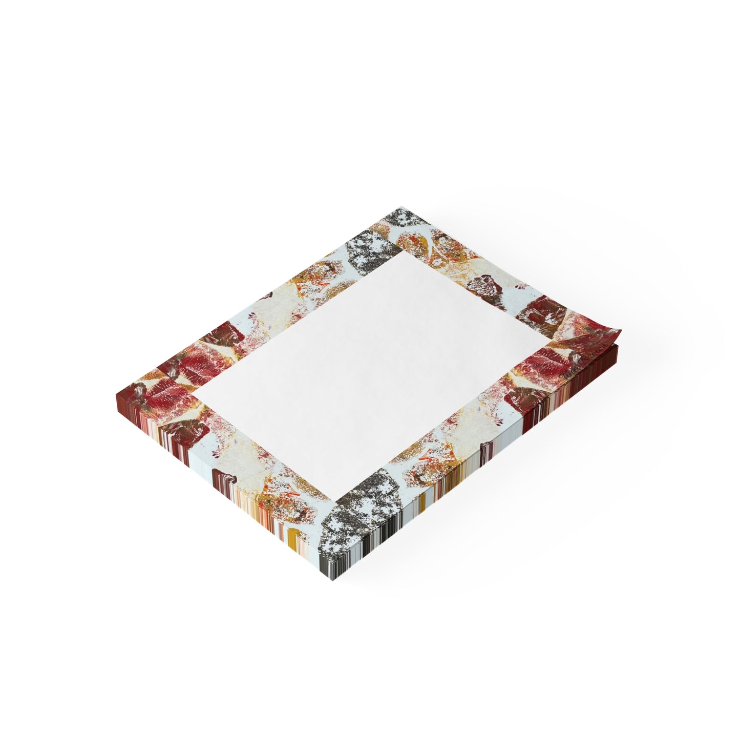 Red and Cream Floral Sticky Notes