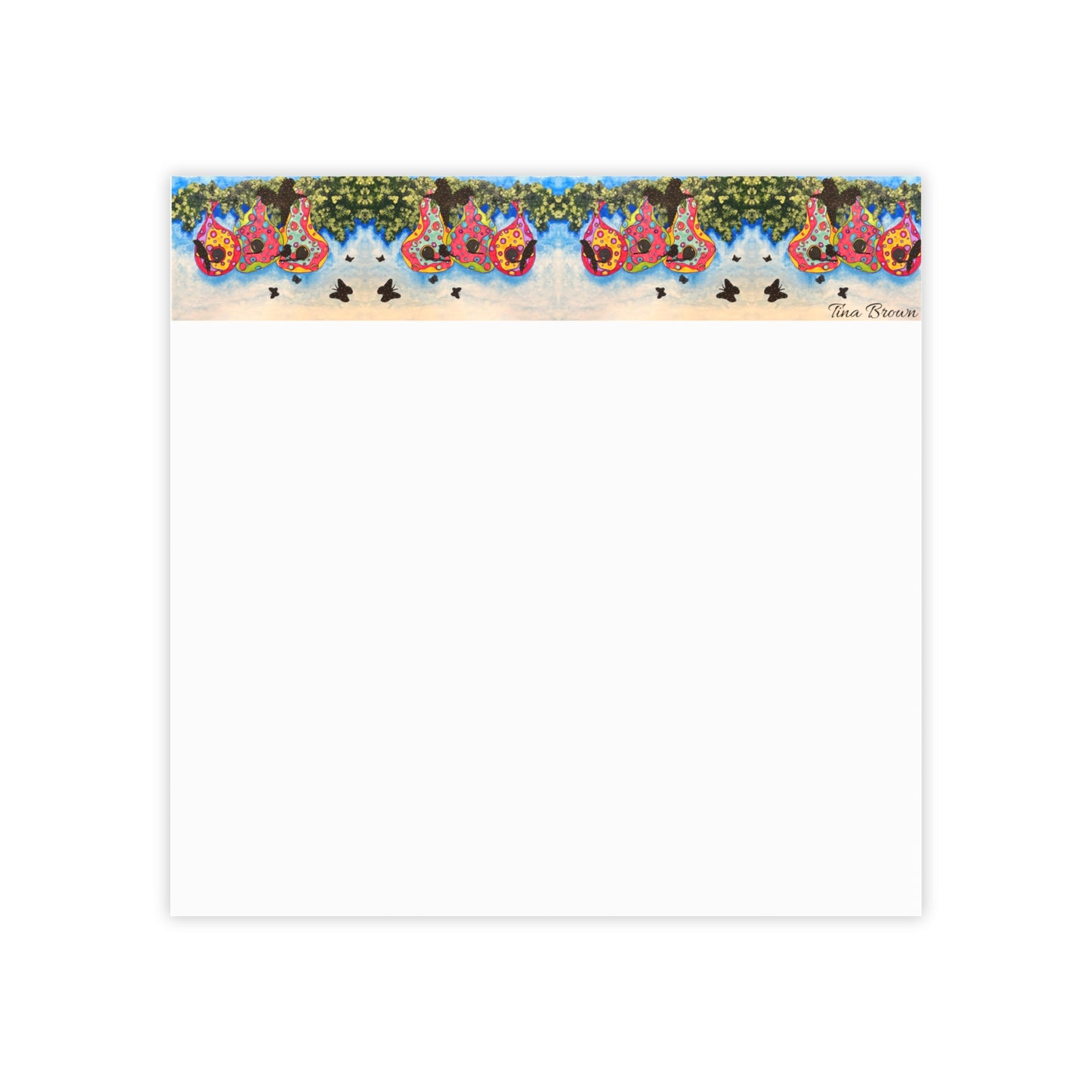 Birdhouse & Butterflies Sticky Notes