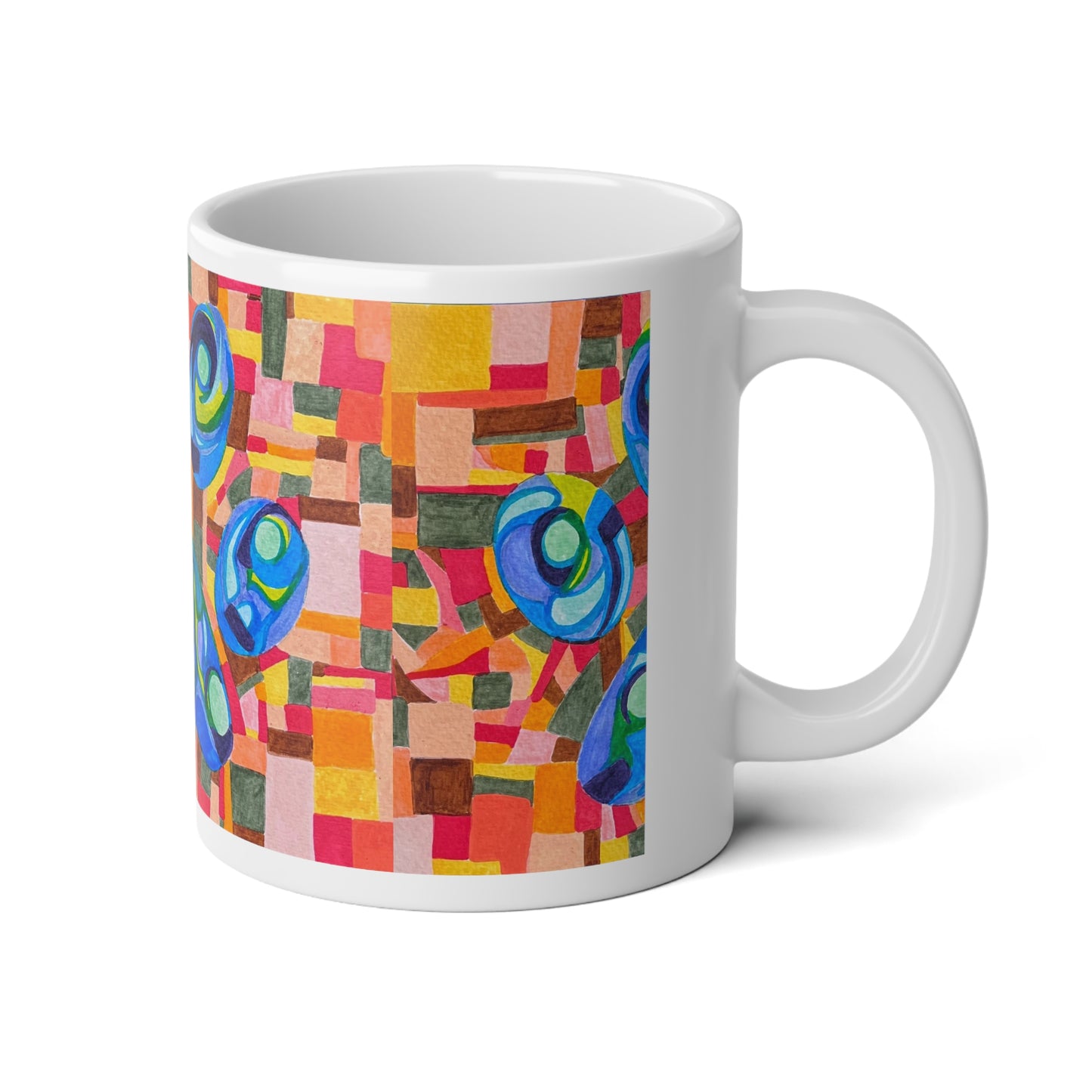 Colorful Paw Jumbo Mug, 20oz