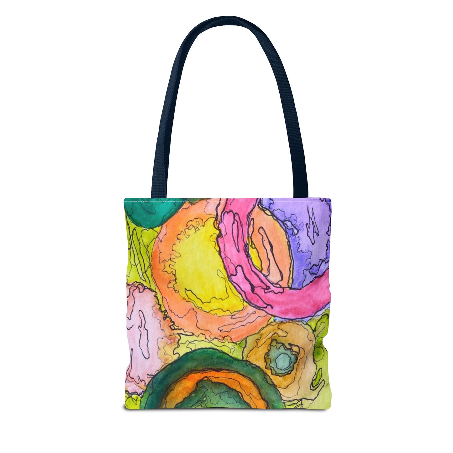 Vibrant Art Tote Bag - Colorful Messenger Bag, Eco-Friendly Shopping Bag,