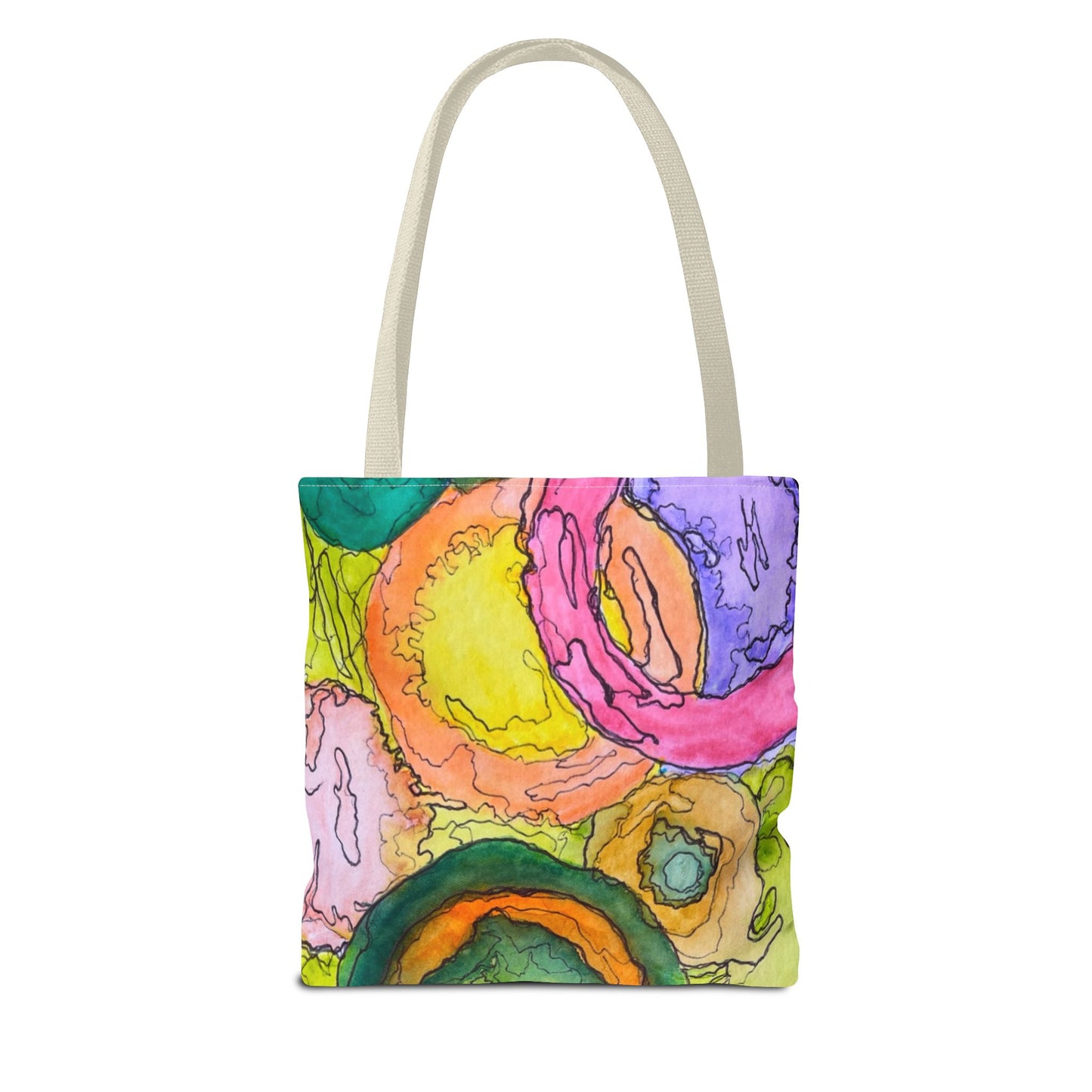 Vibrant Art Tote Bag - Colorful Messenger Bag, Eco-Friendly Shopping Bag,
